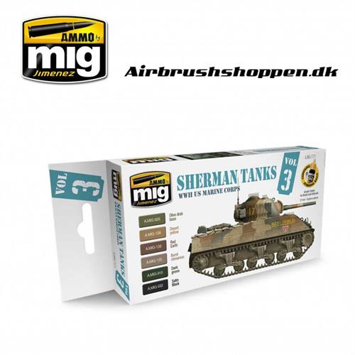 A.MIG 7171 Set Sherman Tanks Vol. 3 (WWII US Marine Corps) 